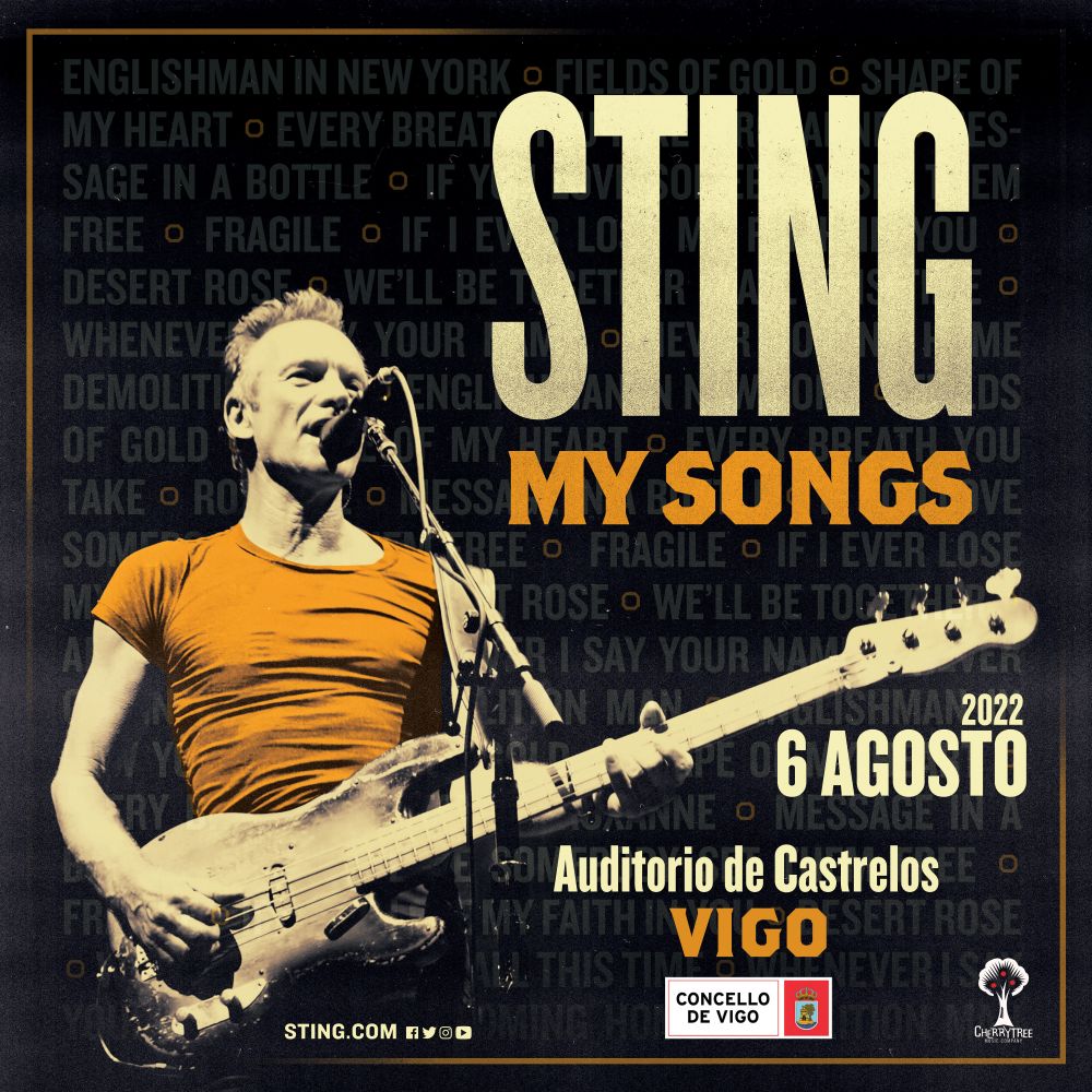 Cartel da actuación de Sting en Vigo