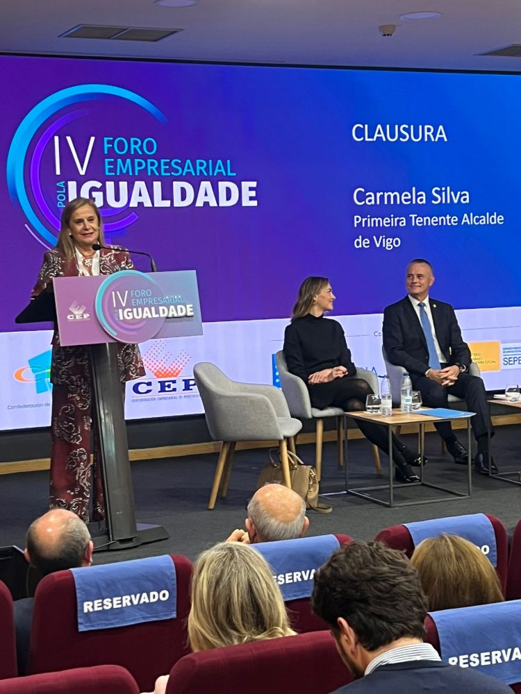 Carmela Silva durante a súa intervención