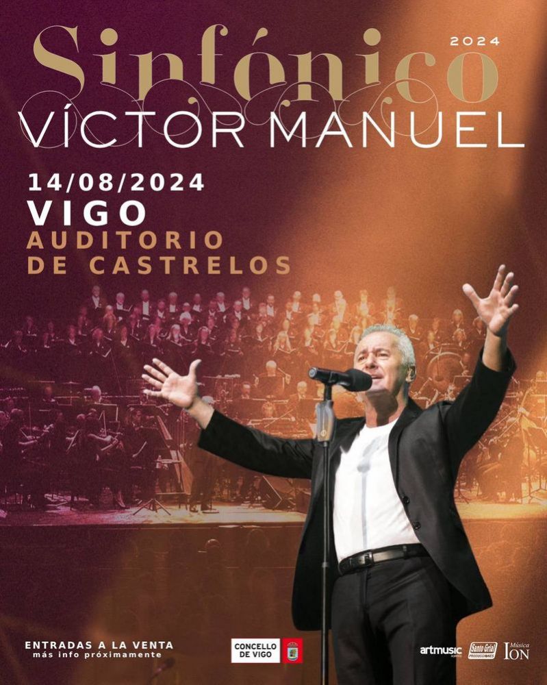 Cartel do concerto de Víctor Manuel