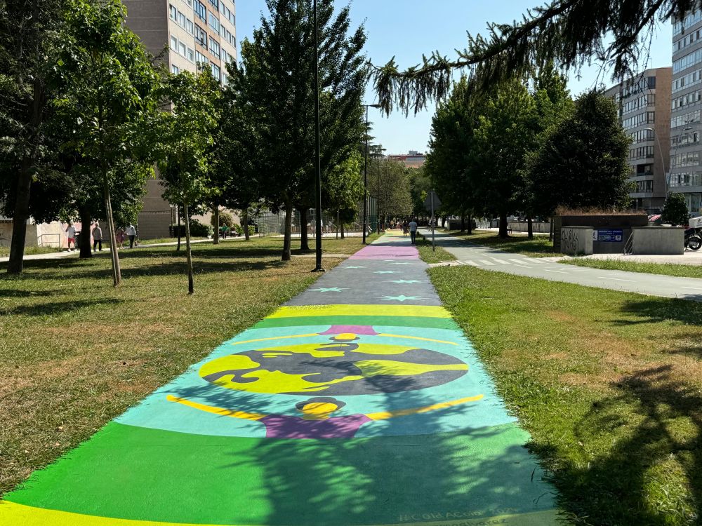 Mural de Vanesa Álvarez na Avenida de Castelao da edición de 2024