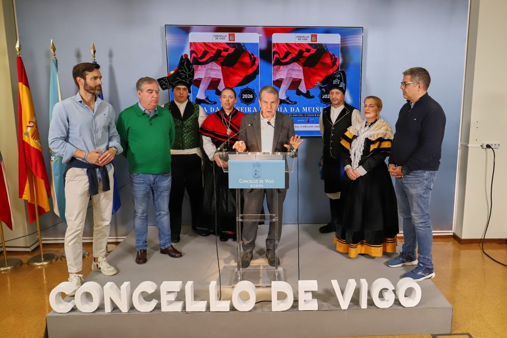 Momento da presentación en rolda de prensa do Día da Muiñeira 2026