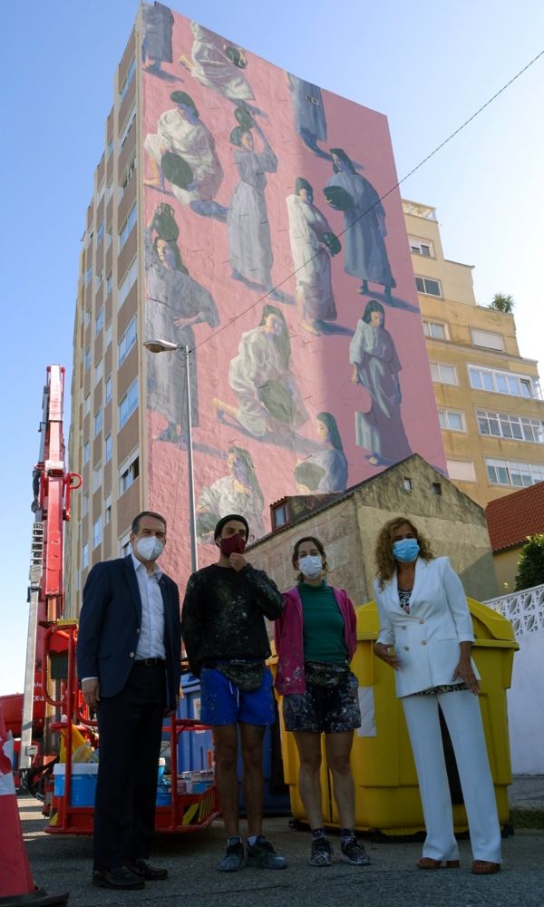 A sexta edición do programa municipal "Vigo, cidade de cor" inclúe un novo mural en Avenida de Guixar 28