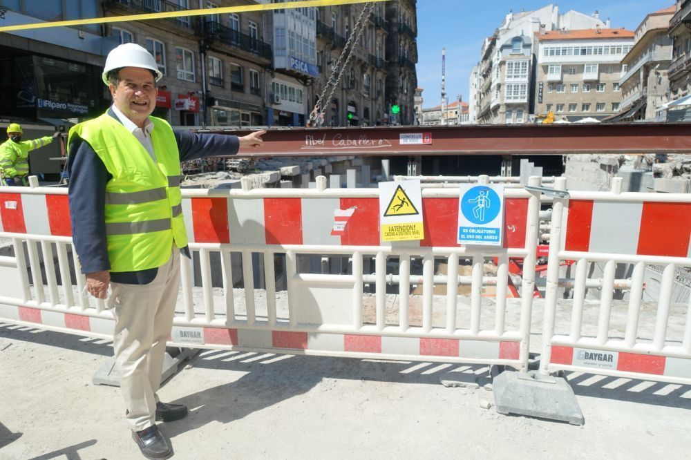 Foto de arquivo do alcalde nunha visita á obra do túnel da Porta do Sol